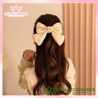 Cặp tóc nơ ánh nhũ sáng lấp lánh Chồi accessories, kẹp tóc nữ xinh xắn Hàn Quốc - Y032