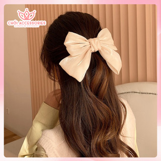 Cặp tóc nơ ánh nhũ sáng lấp lánh Chồi accessories, kẹp tóc nữ xinh xắn Hàn Quốc - Y032