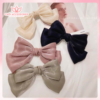 Cặp tóc nơ ánh nhũ sáng lấp lánh Chồi accessories, kẹp tóc nữ xinh xắn Hàn Quốc - Y032