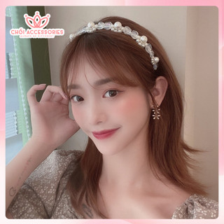 Bờm tóc đá sáng đính đá lớn thanh lịch tiểu thư Chồi accessories - K339