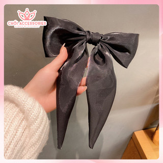 Cặp tóc nơ ánh nhũ cặp tóc nữ tính tiểu thư Chồi accessories phong cách Hàn Quốc - Y086