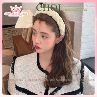 Bờm tết vải nhung mềm Chồi accessories, băng đô nhung bản lớn tiểu thư sang chảnh phong cách - Y013
