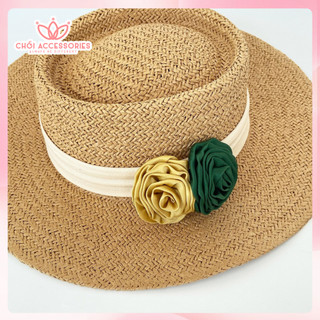 Cài áo, vest nữ bồng hoa hồng lụa lịch sự sang trọng nhiều màu Chồi accessories CA71