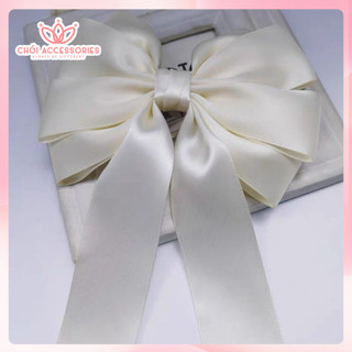 Cặp Tóc Nơ Lụa Chồi accessories, Kẹp Tóc Nơ Nhiều Tầng Thời Trang Thanh Lịch Bản Lớn Y214