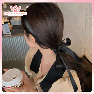 Bờm tóc nữ Chồi accessories, băng đô lụa rủ dài thời trang thanh lịch Y197