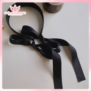 Bờm tóc nữ Chồi accessories, băng đô lụa rủ dài thời trang thanh lịch Y197