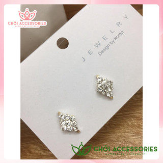 Hoa tai nụ đá, khuyên tai ngọc trai nhân tạo Chồi accessories phong cách tiểu thư M01 Phần 1