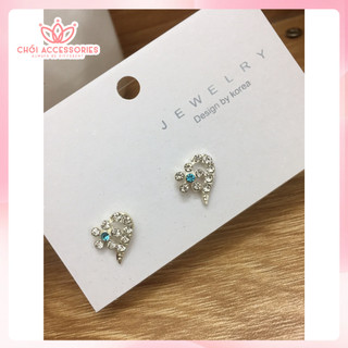 Hoa tai nụ đá, khuyên tai ngọc trai nhân tạo Chồi accessories phong cách tiểu thư M01 Phần 1