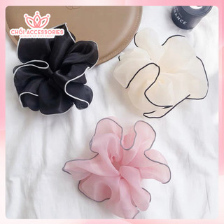 Buộc tóc nơ scrunchies 13CM voan viền đáng yêu Chồi accessories - Y068