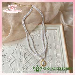 Tổng hợp Vòng cổ dây chuyền nữ nhiều mẫu ngọc trai nhân tạo dáng mảnh Chồi accessories