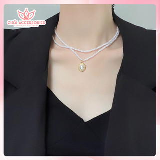 Tổng hợp Vòng cổ dây chuyền nữ nhiều mẫu ngọc trai nhân tạo dáng mảnh Chồi accessories