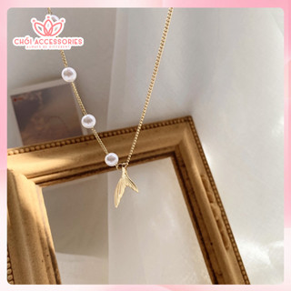 Tổng hợp Vòng cổ dây chuyền nữ nhiều mẫu ngọc trai nhân tạo dáng mảnh Chồi accessories