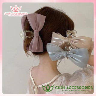 Cặp tóc dọc kẹp tóc nơ nhiều màu thời trang thanh lịch Chồi accessories Y187