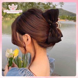 Cặp tóc dọc kẹp tóc nơ nhiều màu thời trang thanh lịch Chồi accessories Y187