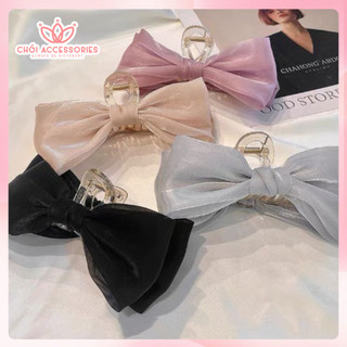 Cặp tóc dọc kẹp tóc nơ nhiều màu thời trang thanh lịch Chồi accessories Y187