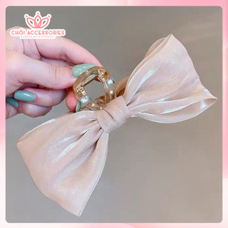 Cặp tóc dọc kẹp tóc nơ nhiều màu thời trang thanh lịch Chồi accessories Y187