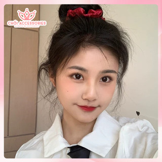 Buộc tóc vải satin Chồi accessories, scrunchies vải lụa satin phồng xinh xắn nhiều màu - Y014