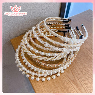 Bờm tóc đính đá tiểu thư nữ tính Chồi accessories phong cách Hàn Quốc - K093