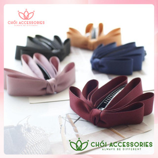 Cặp tóc dọc nơ lụa satin nhiều lớp làm phồng tóc sang chảnh Chồi accessories - Y058