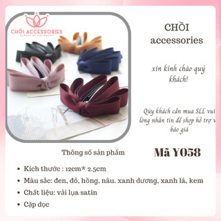 Cặp tóc dọc nơ lụa satin nhiều lớp làm phồng tóc sang chảnh Chồi accessories - Y058