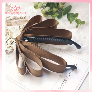 Cặp tóc dọc nơ lụa satin nhiều lớp làm phồng tóc sang chảnh Chồi accessories - Y058