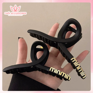 Kẹp tóc nhựa, Cặp Tóc càng cùa đính chữ Chồi accessories phong cách hàn quốc cho bạn nữ K448