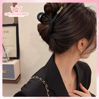Kẹp tóc nhựa, Cặp Tóc càng cùa đính chữ Chồi accessories phong cách hàn quốc cho bạn nữ K448