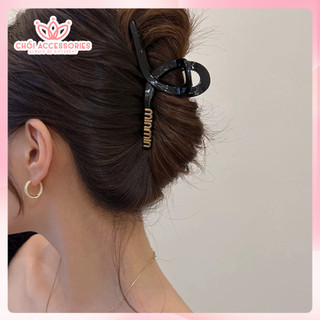 Kẹp tóc nhựa, Cặp Tóc càng cùa đính chữ Chồi accessories phong cách hàn quốc cho bạn nữ K448