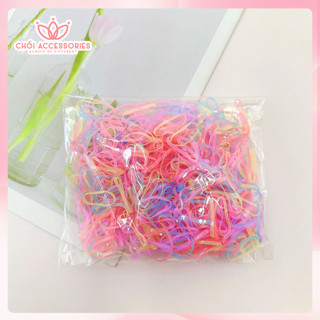 Set 100 Dây Buộc Tóc Nhỏ Nhiều Màu Chồi accessories K009