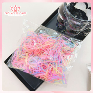 Set 100 Dây Buộc Tóc Nhỏ Nhiều Màu Chồi accessories K009