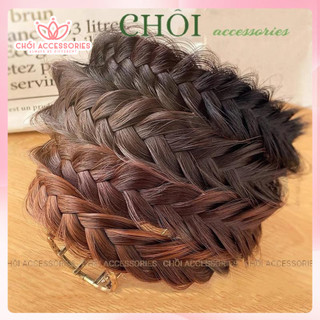 Bờm tết tóc giả đính sợi trai bản 3cm tiểu thư thanh lịch cho các nàng Chồi accessories - K054