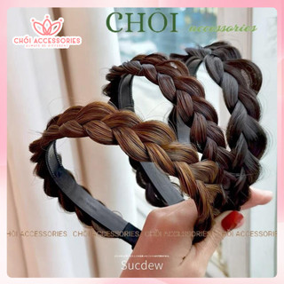 Bờm tết tóc giả đính sợi trai bản 3cm tiểu thư thanh lịch cho các nàng Chồi accessories - K054