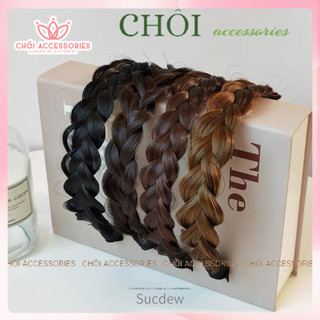 Bờm tết tóc giả đính sợi trai bản 3cm tiểu thư thanh lịch cho các nàng Chồi accessories - K054