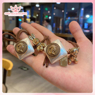 Buộc tóc, chun buộc tóc hình icon kèm tag thỏ Chồi accessories, gấu xinh xắn đáng yêu  K392