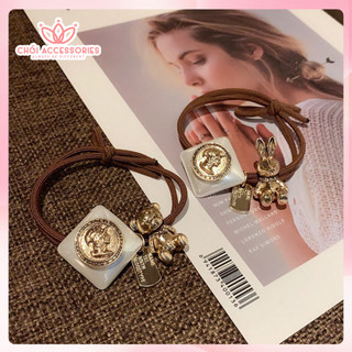 Buộc tóc, chun buộc tóc hình icon kèm tag thỏ Chồi accessories, gấu xinh xắn đáng yêu  K392