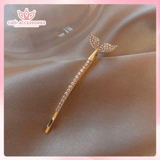 Kẹp tóc đính đá hình đuôi cá xinh xắn Chồi accessories phong cách tiểu thư sang chảnh K066