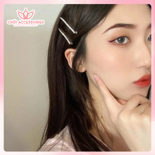 Kẹp tóc đính đá hình đuôi cá xinh xắn Chồi accessories phong cách tiểu thư sang chảnh K066