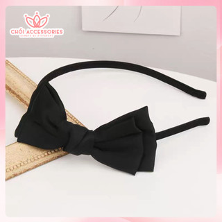 Bờm tóc nơ lụa hai tầng, bờm tóc nữ tính Chồi accessories phong cách Hàn Quốc - Y043
