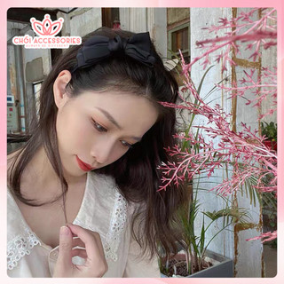 Bờm tóc nơ lụa hai tầng, bờm tóc nữ tính Chồi accessories phong cách Hàn Quốc - Y043