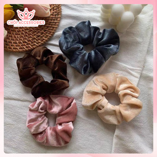 Buộc tóc nơ nhung, scrunchies nhung sang chảnh thanh lịch cho bạn gái Chồi accessories - Y256
