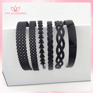 Bờm tóc nhựa đen Chồi accessories, cài tóc nhựa có răng không gãy tóc màu đen nhiều kiểu - K218