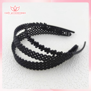 Bờm tóc nhựa đen Chồi accessories, cài tóc nhựa có răng không gãy tóc màu đen nhiều kiểu - K218