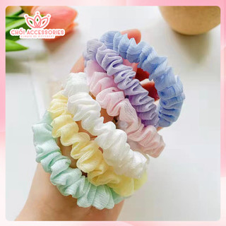 Buộc tóc nơ buộc tóc scrunchies vải mềm nhiều màu sắc co giãn Chồi accessories - K034