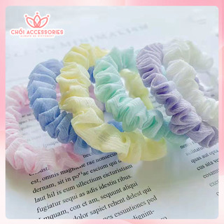 Buộc tóc nơ buộc tóc scrunchies vải mềm nhiều màu sắc co giãn Chồi accessories - K034