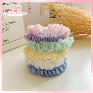 Buộc tóc nơ buộc tóc scrunchies vải mềm nhiều màu sắc co giãn Chồi accessories - K034