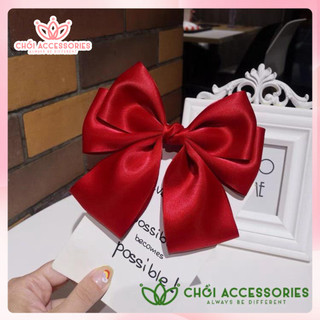 Kẹp tóc nơ nữ tính nhiều tầng, cặp tóc nữ tính Hàn Quốc Chồi accessories - Y120