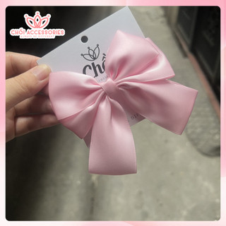 Kẹp tóc nơ nữ tính nhiều tầng, cặp tóc nữ tính Hàn Quốc Chồi accessories - Y120