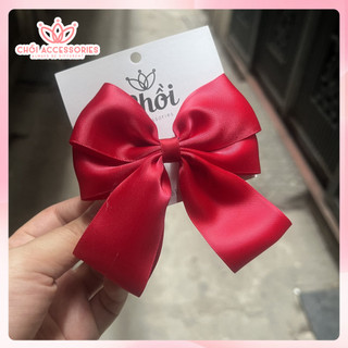 Kẹp tóc nơ nữ tính nhiều tầng, cặp tóc nữ tính Hàn Quốc Chồi accessories - Y120