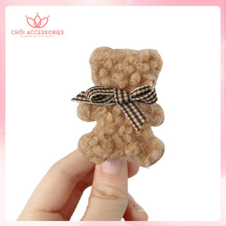 Kẹp tóc gấu lông xù xinh xắn Chồi accessories, kẹp tóc cho bé đáng yêu K405