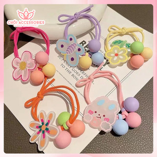 Dây buộc tóc gắn tag hình xinh xắn dành cho bé gái Chồi accessories K007